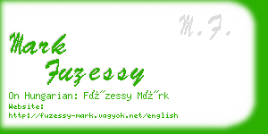 mark fuzessy business card